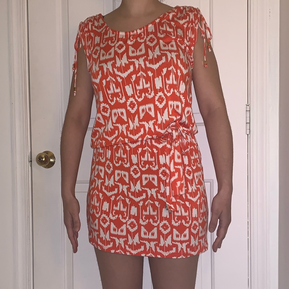Orange & White Michael Kors Dress size Small